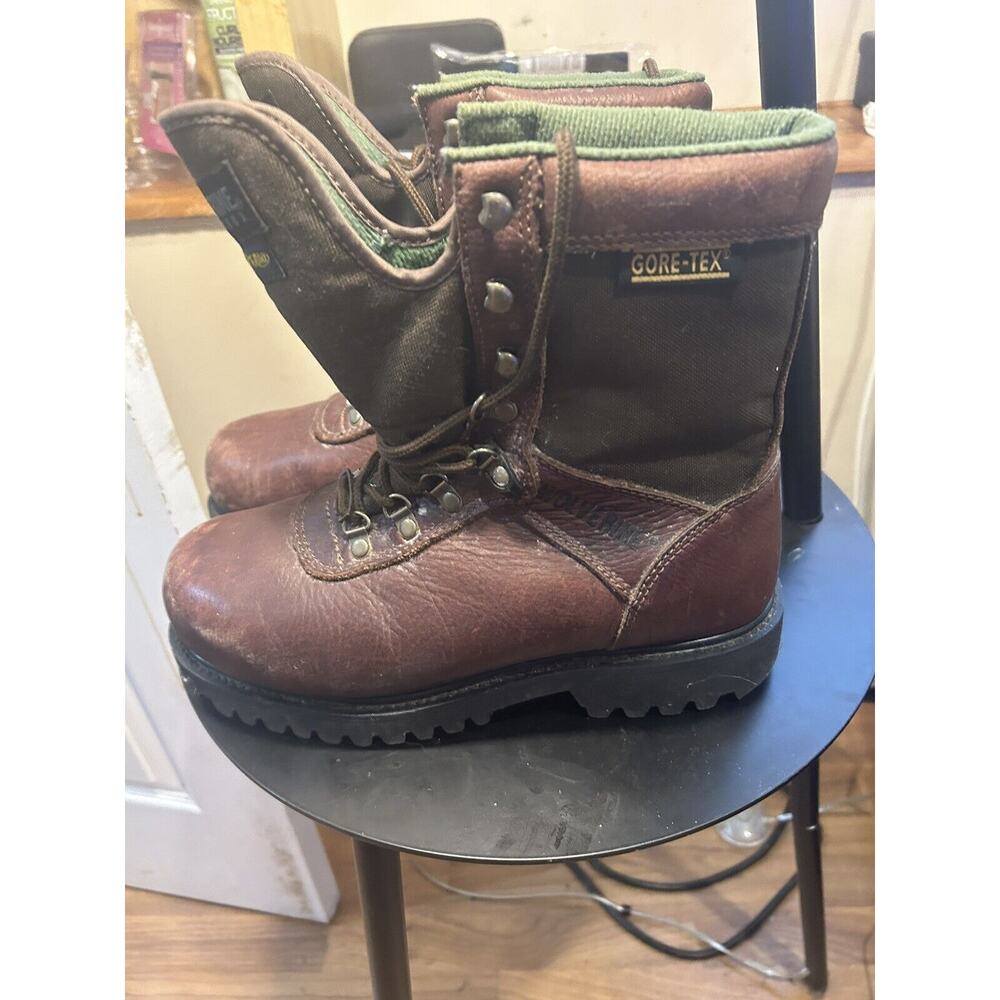 Wolverine Gore-Tex Brown Leather Work Boot 03850 Mens Size 7.5 Wide